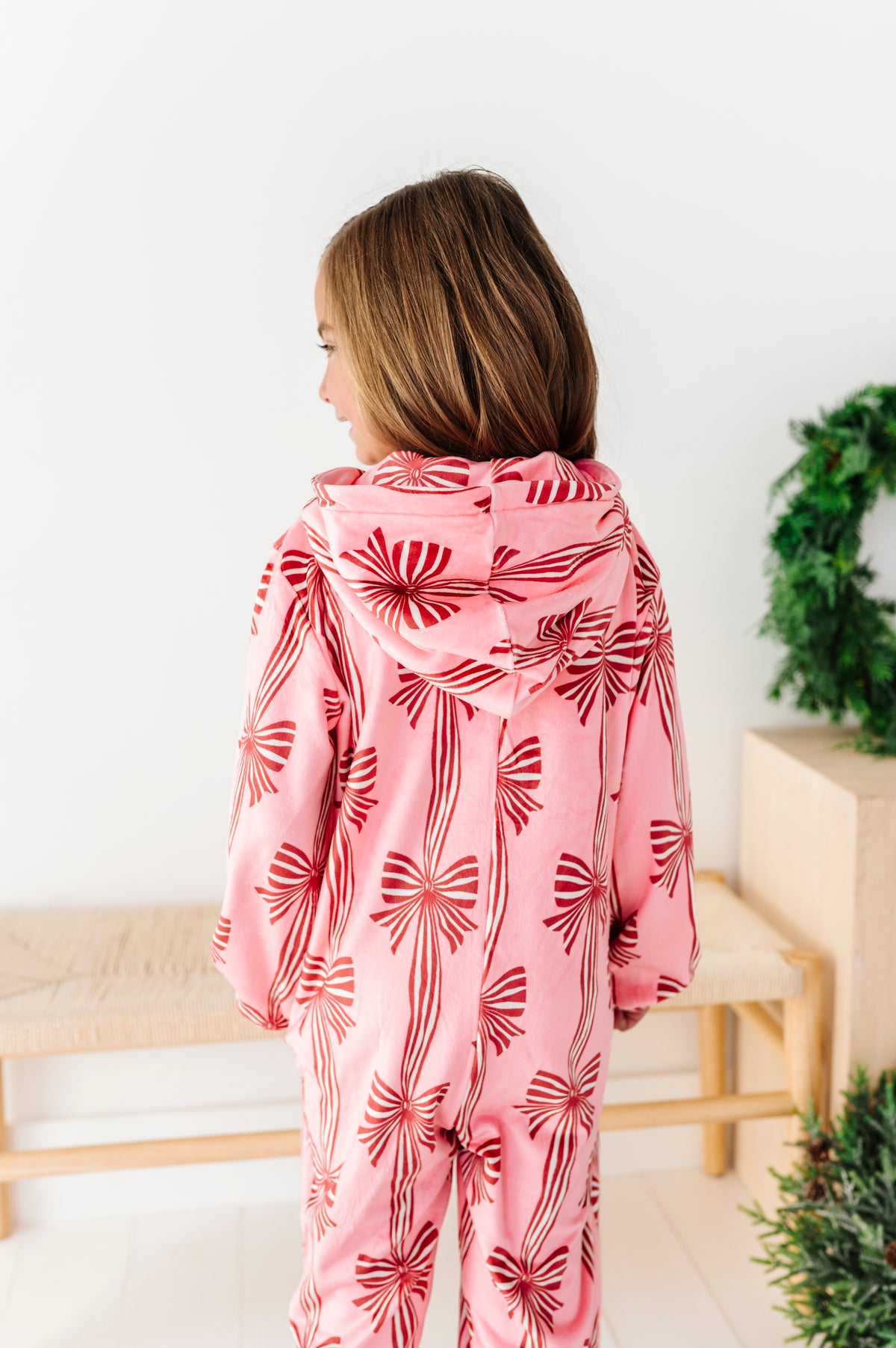 Peppermint Bows | MINKY One-Piece Zip
