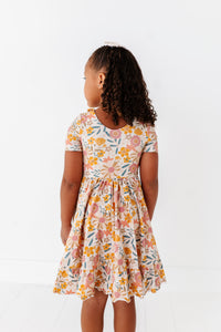 RETRO FLORAL | Collared Twirl Dress