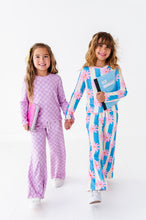 Load image into Gallery viewer, Preppy Purple Check | RIBBED SET