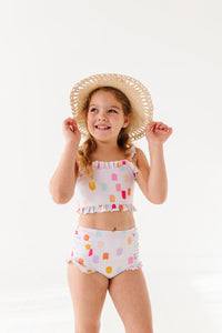 Painted Dotty: Ruffle Bandeau TWO-PIECE