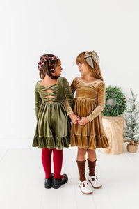 Carmel | Velvet Bow Back Dress