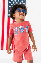 Load image into Gallery viewer, Red ‘USA’ Check | BOYS Tee