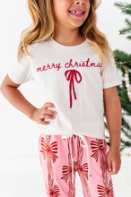 Load image into Gallery viewer, Merry Christmas Bow | (( CREAM )) YOUTH TEE