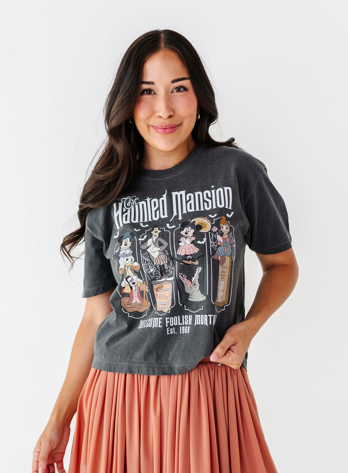 Haunted Mansion (CHARCOAL) | ADULT *CROP* TEE