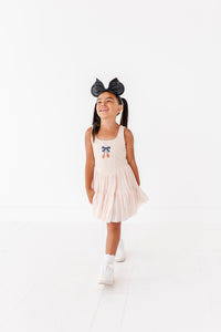 Pumpkin Bow TAN | (KIDS) Mesh DRESS