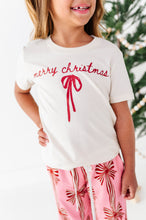 Load image into Gallery viewer, Merry Christmas Bow | (( CREAM )) YOUTH TEE
