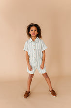 Load image into Gallery viewer, Mint Bay Stripes | BOYS LINEN SET