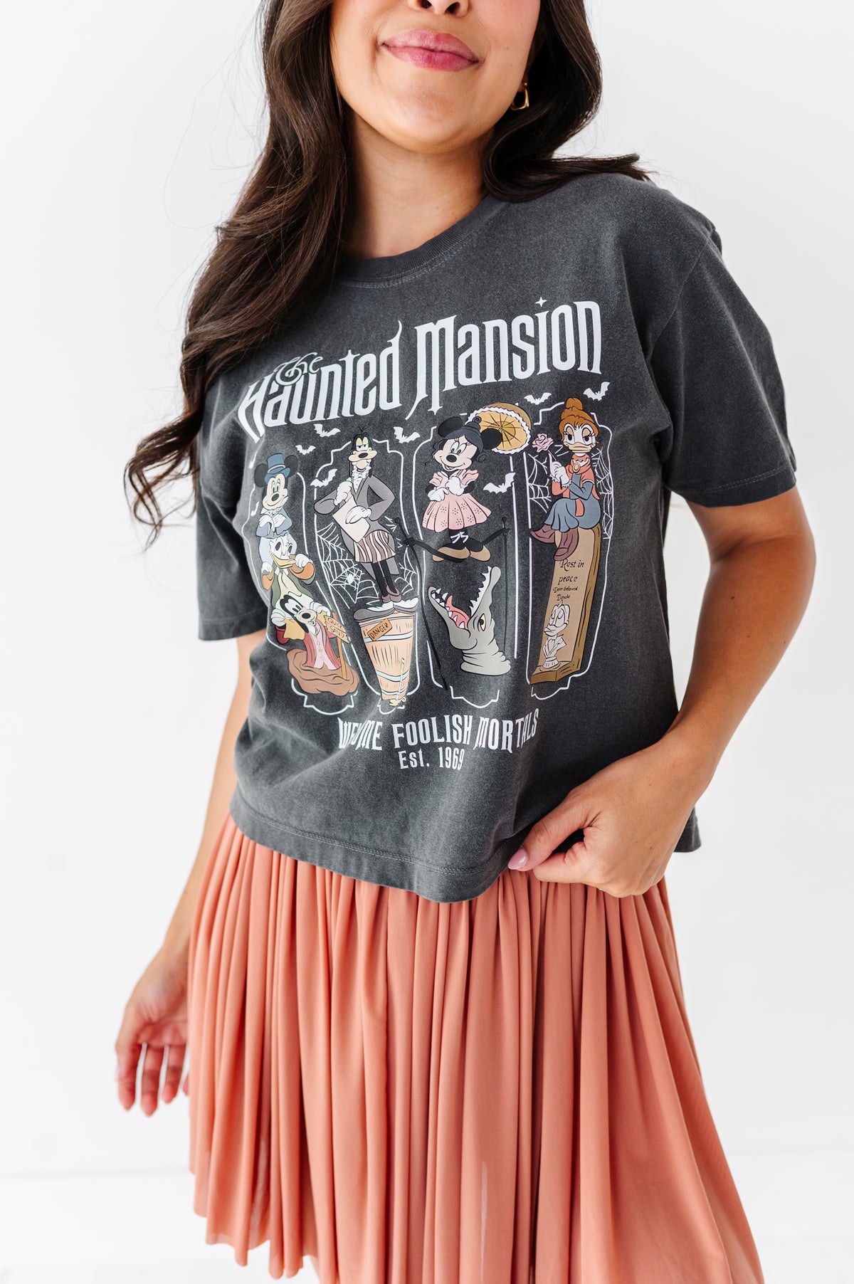 Haunted Mansion (CHARCOAL) | ADULT *CROP* TEE