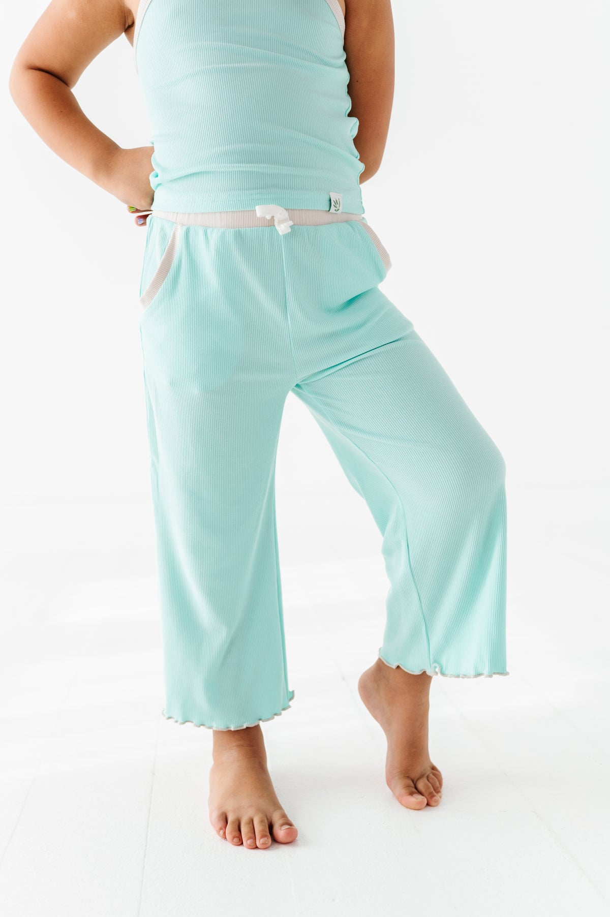 Ocean | Tank + Wide Leg RIB Set