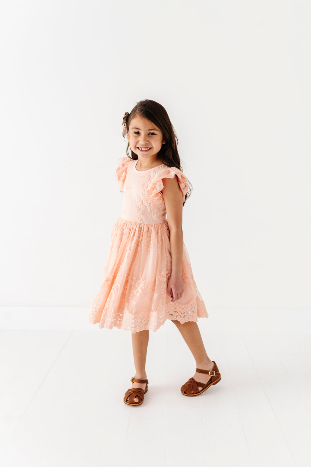 Petal Peach | LACE DRESS