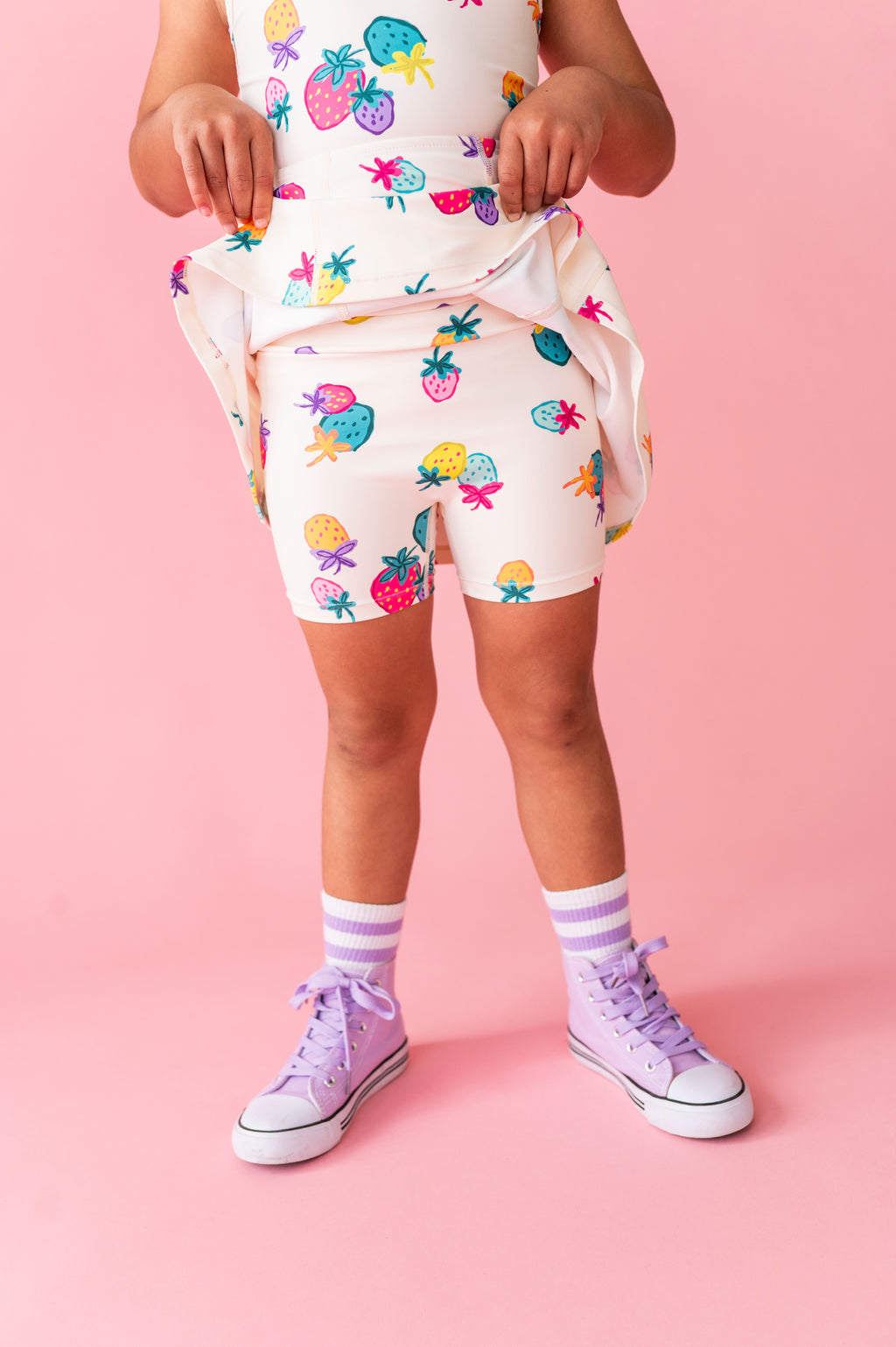 Sugar Berry | Twisty Back Active Dress (with shorts!)