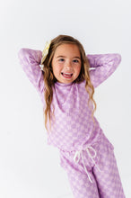 Load image into Gallery viewer, Preppy Purple Check | RIBBED SET