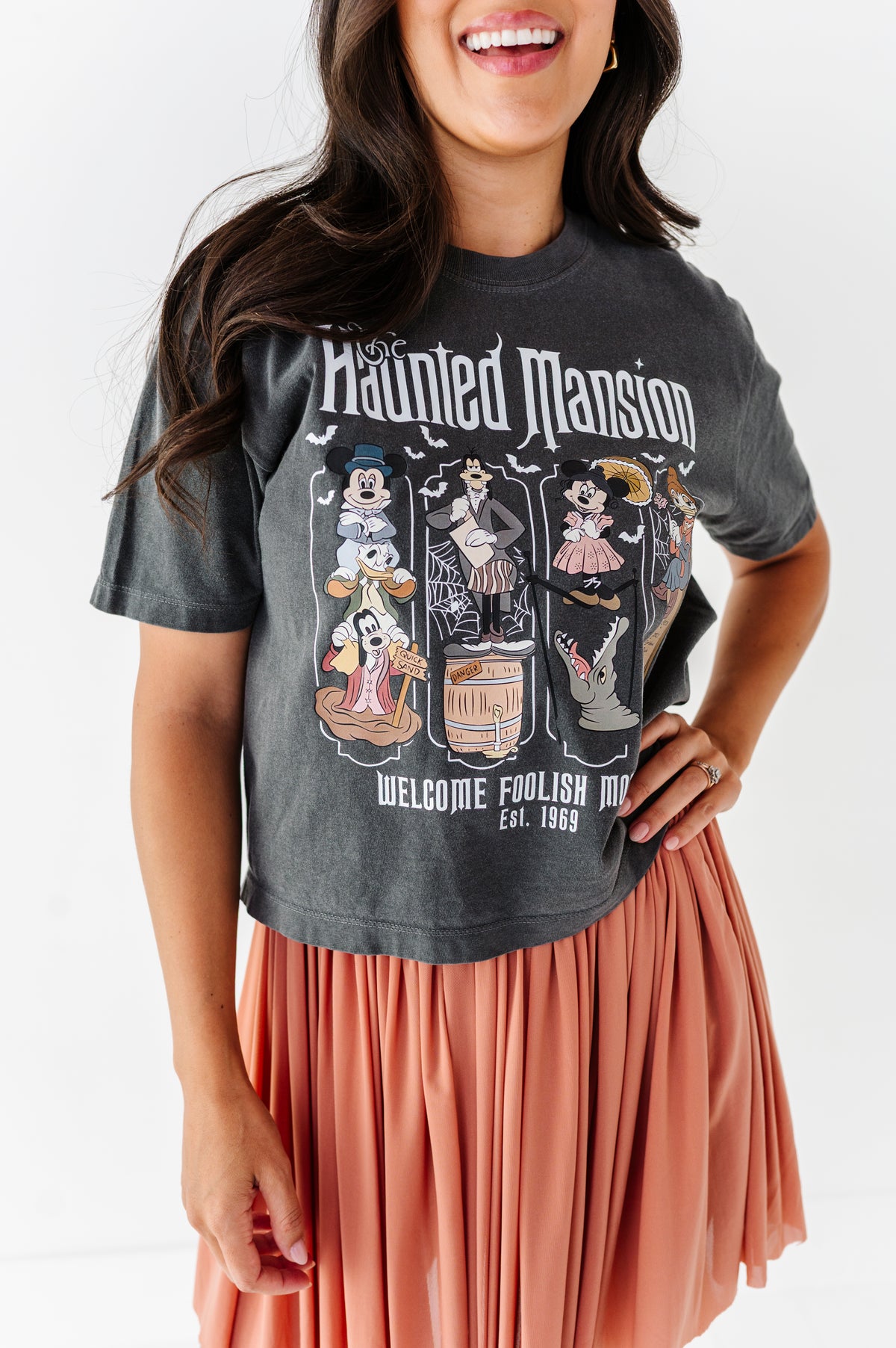 Haunted Mansion (CHARCOAL) | ADULT *CROP* TEE