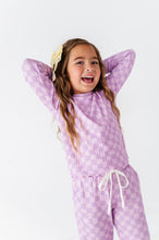 Load image into Gallery viewer, Preppy Purple Check | RIBBED SET