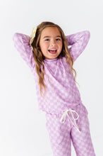 Load image into Gallery viewer, Preppy Purple Check | RIBBED SET