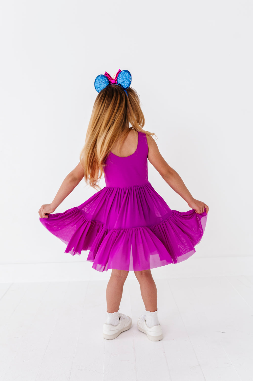 Ana (KIDS) | Raspberry Mesh DRESS