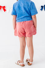 Load image into Gallery viewer, RED | Scallop Shorts