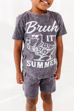 Load image into Gallery viewer, Bruh It's Summer | Charcoal Graphic Tee
