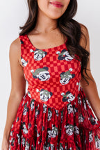 Minnie's Holly Check | ADULT Mesh Dress