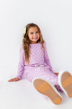 Load image into Gallery viewer, Preppy Purple Check | RIBBED SET