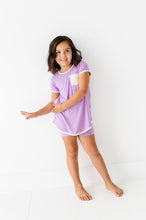 Load image into Gallery viewer, Pixie Purple | Mini Dress + Biker Shorts RIB Set