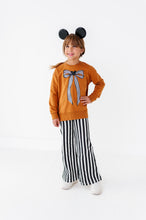 Load image into Gallery viewer, Stripe Mouse Bow (RUST) | SIDE SPLIT SWEATSHIRT
