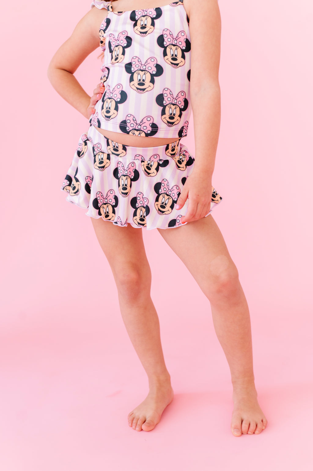 Purple Stripe Minnie | TWO-PIECE Skirted Suit