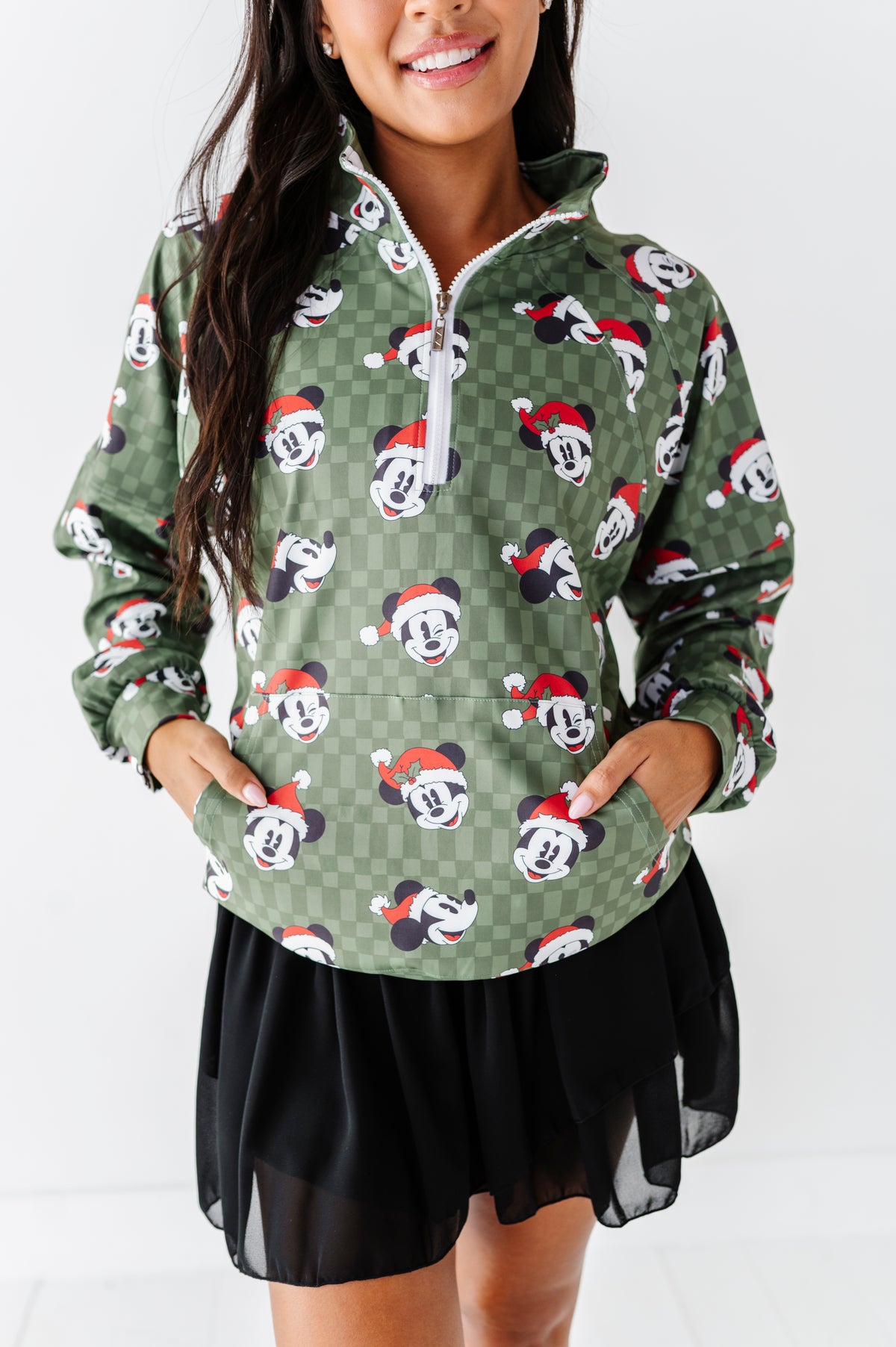 Mickey's Evergreen Check | ADULT 1/4th ZIP