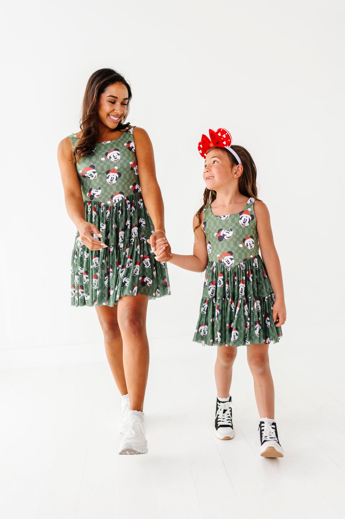 Mickey's Evergreen Check | KIDS Mesh Dress