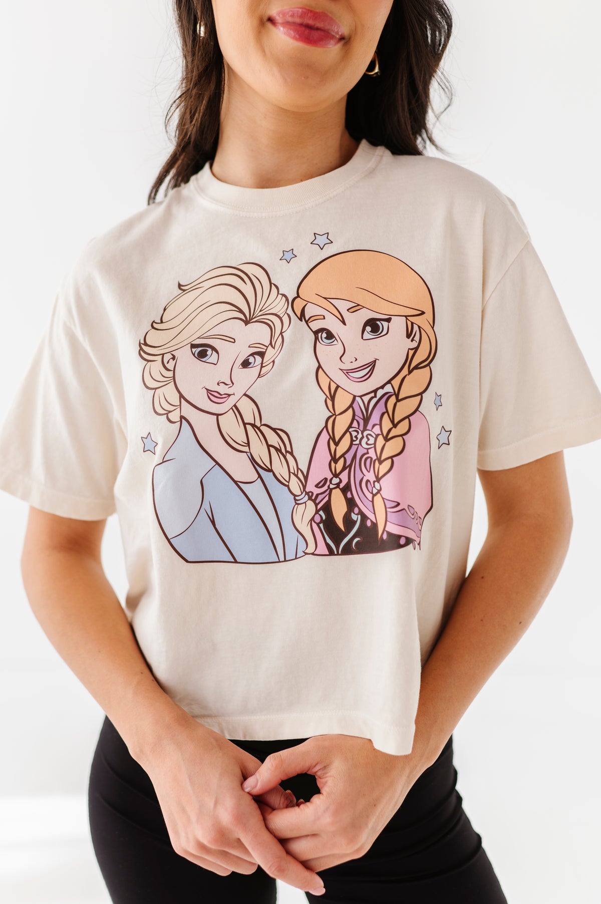 ICE SISTERS CROPPED | CREAM ADULT TEE