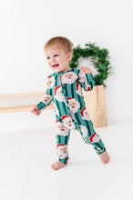 Load image into Gallery viewer, GREEN Santa Stripes | ONE-Piece ZIP