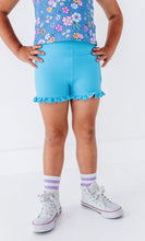 Load image into Gallery viewer, Blue Tide | Ruffle RIB Biker Shorts