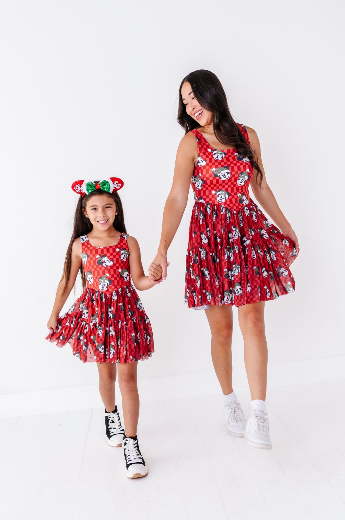 Minnie's Holly Check | ADULT Mesh Dress