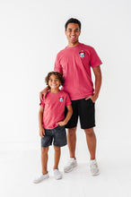Load image into Gallery viewer, Green Outline Santa Mickey | KIDS RED TEE