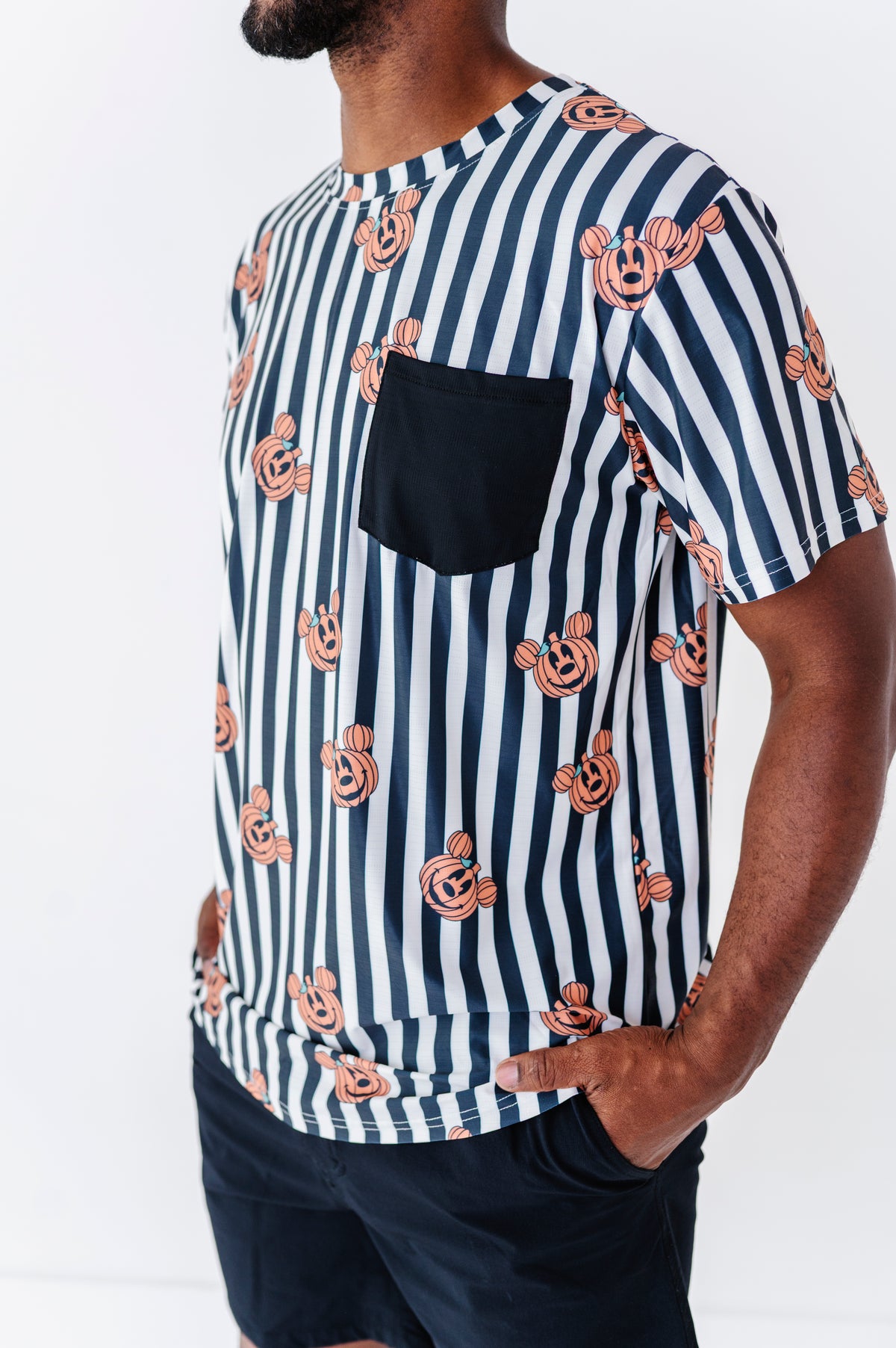 Stripe Mickey Pumpkin | MENS Dri-Fit TEE