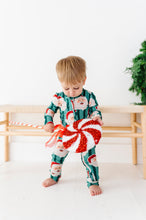 Load image into Gallery viewer, GREEN Santa Stripes | ONE-Piece ZIP