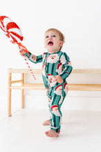 Load image into Gallery viewer, GREEN Santa Stripes | ONE-Piece ZIP