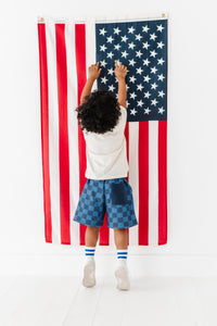 Dark Blue Check | BOYS Shorts