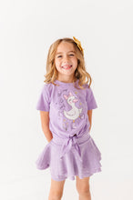 Load image into Gallery viewer, Silly Goose | Purple Vintage Front-Tie Tee