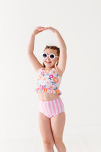 Load image into Gallery viewer, Poppy + Stripes: Ruffle TWO-PIECE Tankini