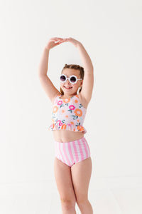 Poppy + Stripes: Ruffle TWO-PIECE Tankini