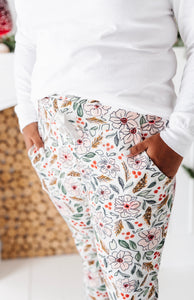 HOLIDAY FLORAL | ADULT WOMENS JOGGER LOUNGE PANTS