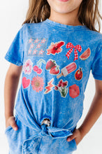 Load image into Gallery viewer, Flag Collage | BLUE Tie Front Tee