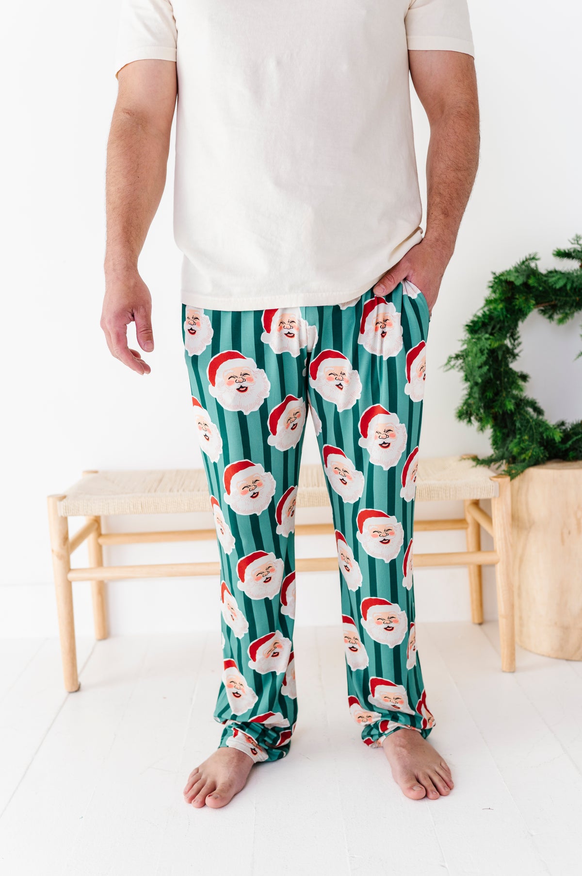 GREEN Santa Stripes | MEN'S Pants