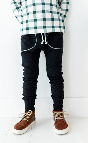 Black Pocket Joggers