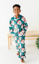 Load image into Gallery viewer, GREEN Santa Stripes | MINKY One-Piece Zip