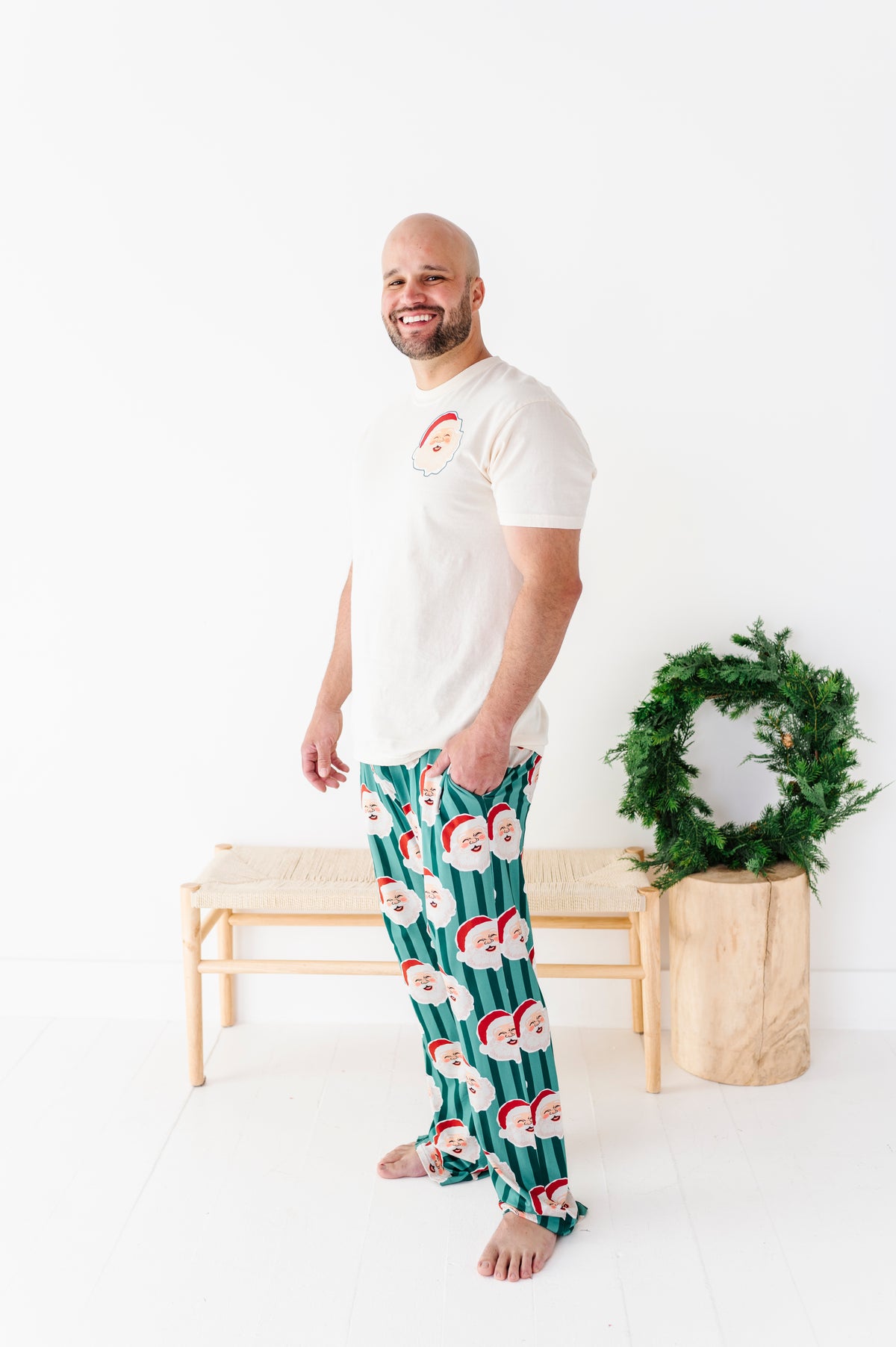 GREEN Santa Stripes | MEN'S Pants