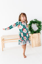 Load image into Gallery viewer, GREEN Santa Stripes | DRESS (with shorts!)