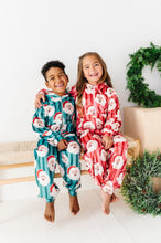 Load image into Gallery viewer, GREEN Santa Stripes | MINKY One-Piece Zip