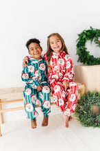 Load image into Gallery viewer, GREEN Santa Stripes | MINKY One-Piece Zip